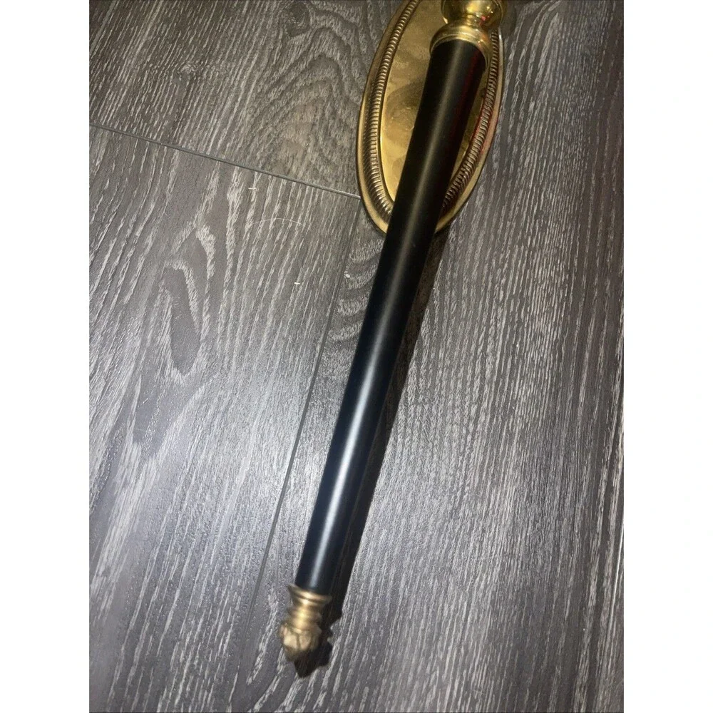 Vintage Brass Wall Sconce Candle Holder French Empire Style Black & Gold 17”Tall